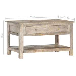 Konferenční stolek 82 x 52 x 47 cm masivní mangovníkové dřevo - obrázek 7