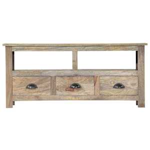TV stolek 110 x 30 x 50 cm masivní mangovníkové dřevo - obrázek 3