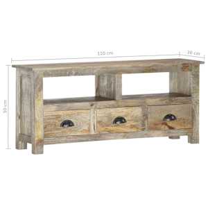 TV stolek 110 x 30 x 50 cm masivní mangovníkové dřevo - obrázek 7