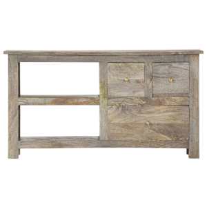 TV stolek 100 x 30 x 55 cm masivní mangovníkové dřevo - obrázek 3