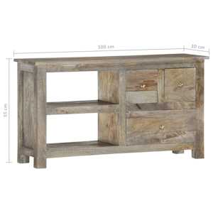 TV stolek 100 x 30 x 55 cm masivní mangovníkové dřevo - obrázek 7
