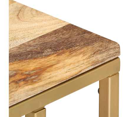 VidaXL Mesas De Centro Marrón 80 X 50 X 40 Cm Madera Maciza De Mango | Leroy Merlin