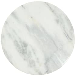 vidaXL Sohvapöytä valkoinen ja musta Ø65 cm aito marmori