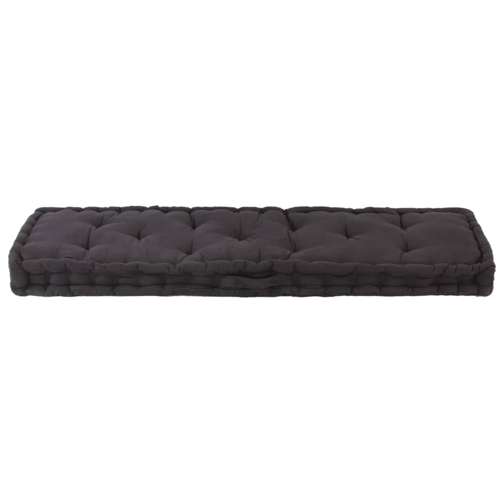 palešu dīvānu spilvens, melns, 120x40x7 cm, kokvilna | Stepinfit.lv