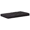 vidaXL euroaluse istumispadi, puuvill, 120 x 80 x 10 cm, must