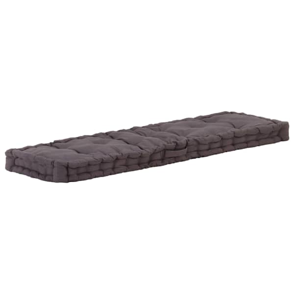 vidaXL euroaluse istumispadi, puuvill, 120 x 40 x 7 cm, antratsiithall