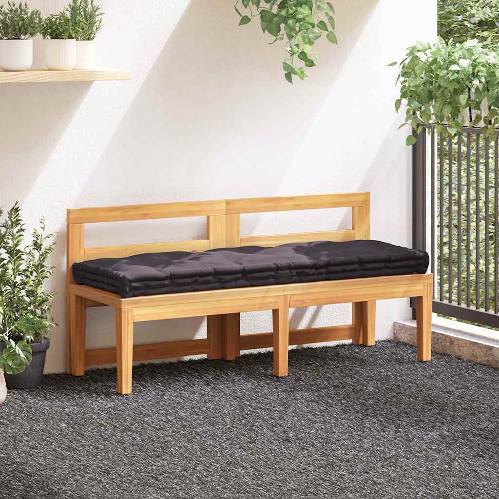vidaXL Palettenkissen Baumwolle 120×40×7 cm Anthrazit