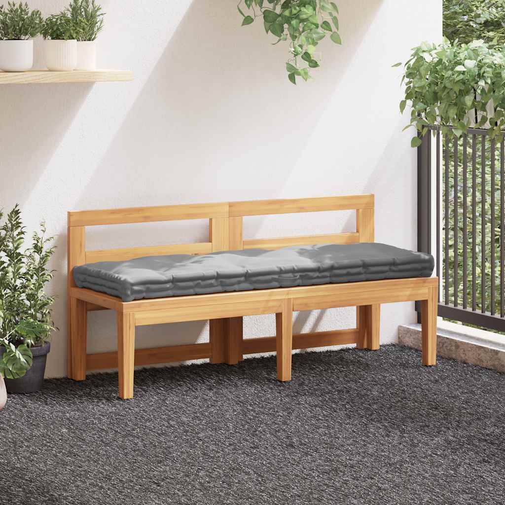 vidaXL Palettenkissen Baumwolle 120×40×7 cm Grau
