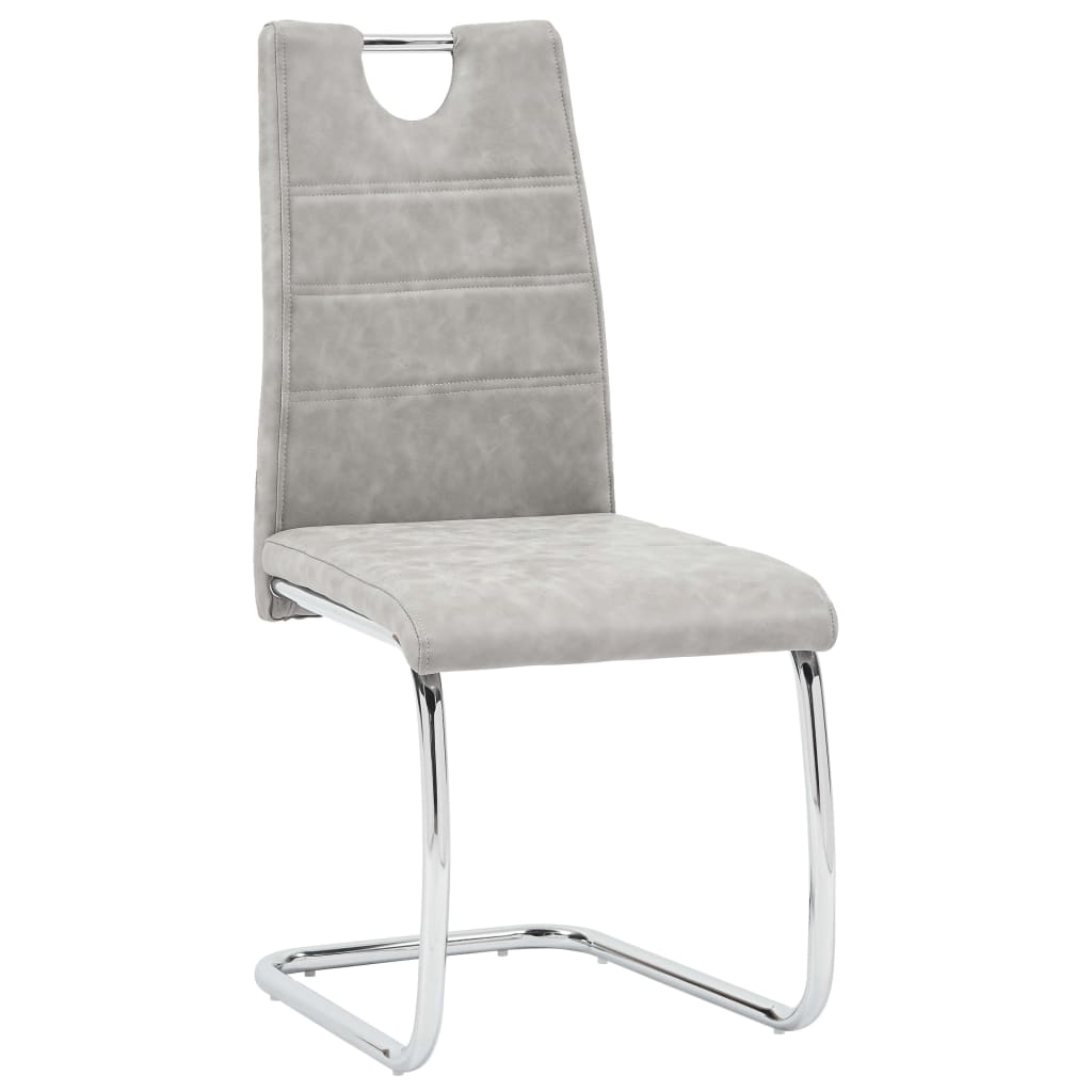 

vidaXL Eetkamerstoelen 6 st kunstleer lichtgrijs
