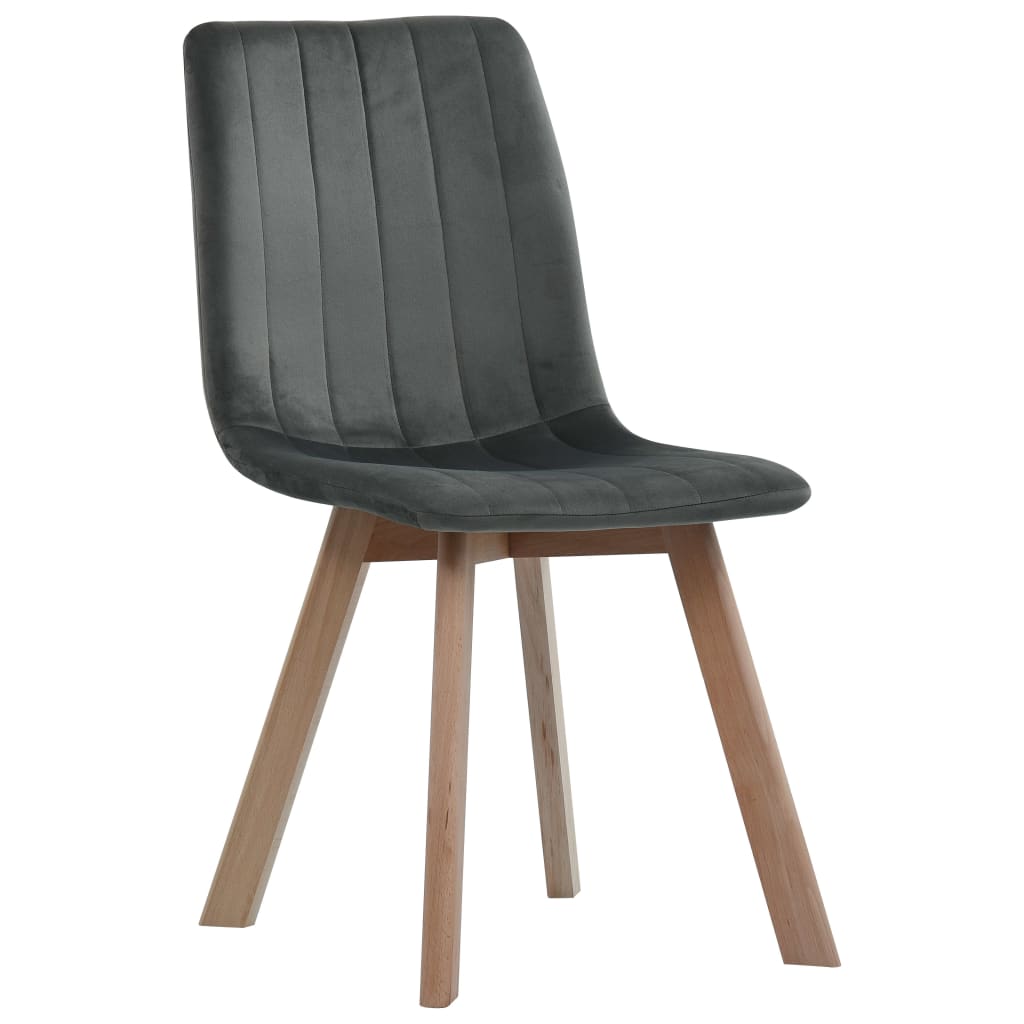 

vidaXL Eetkamerstoelen 6 st fluweel grijs