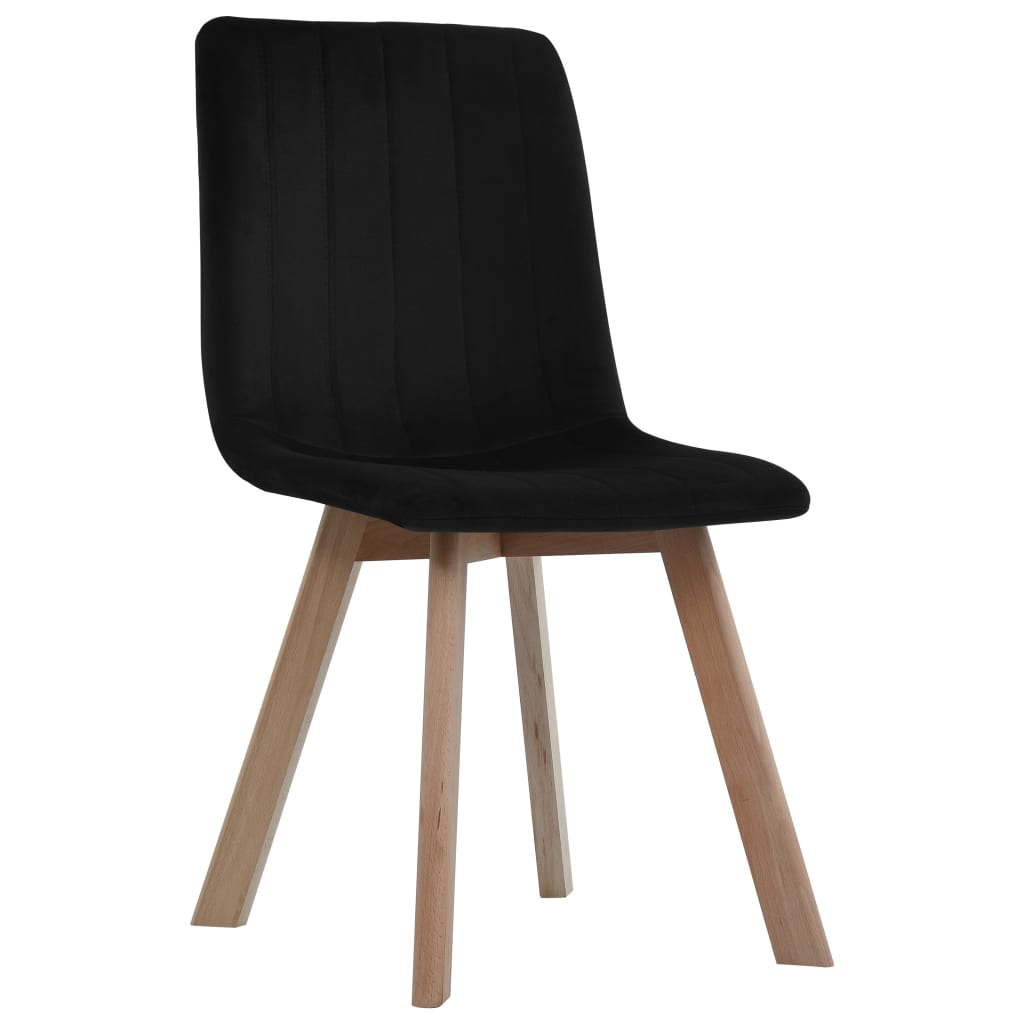 

vidaXL Eetkamerstoelen 6 st fluweel zwart