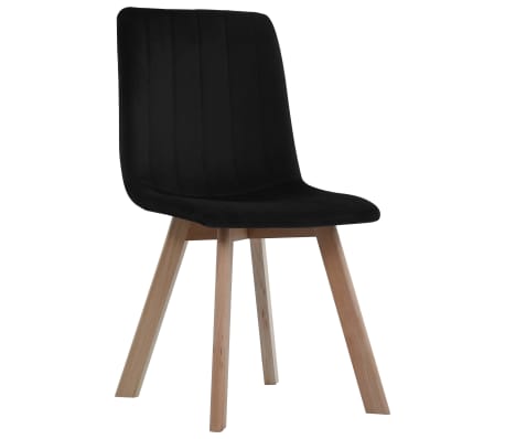 vidaXL Eetkamerstoelen 6 st fluweel zwart