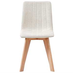 Jídelní židle 6 ks krémové textil - obrázek 3