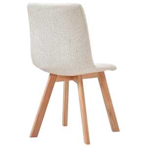 Jídelní židle 6 ks krémové textil - obrázek 4