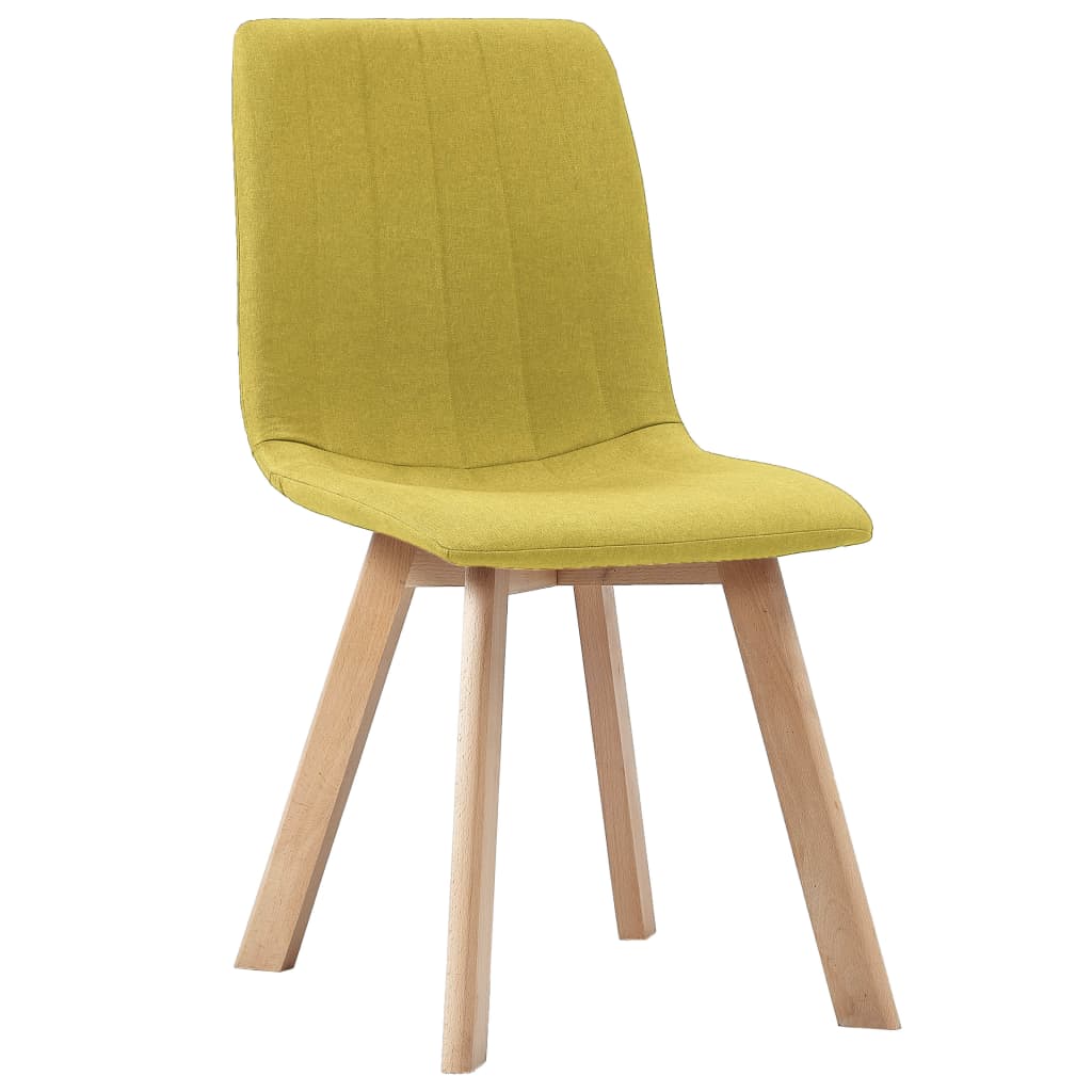 vidaXL Valgomojo kėdės, 6vnt., geltonos, audinys (248226+248227)