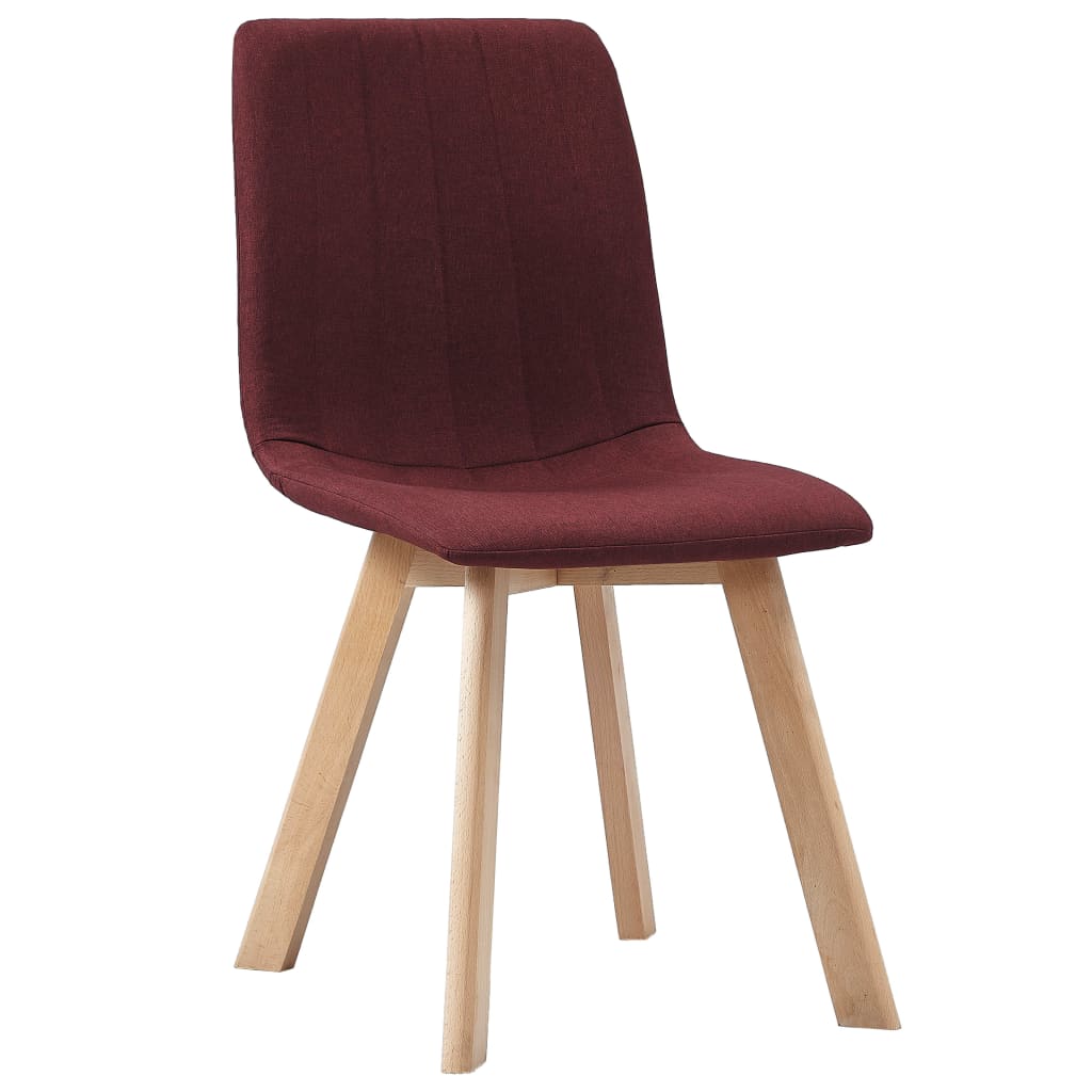 vidaXL Eetkamerstoelen 6 st stof wijnrood