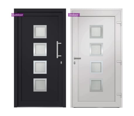 vidaXL Front Door Anthracite 98x200 cm