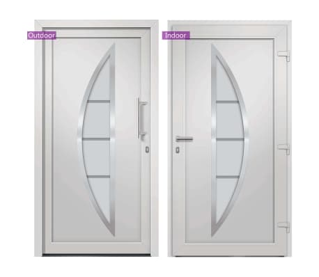 vidaXL Front Door White 108x200 cm