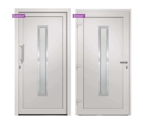 vidaXL Ytterd&ouml;rr vit 98x190 cm