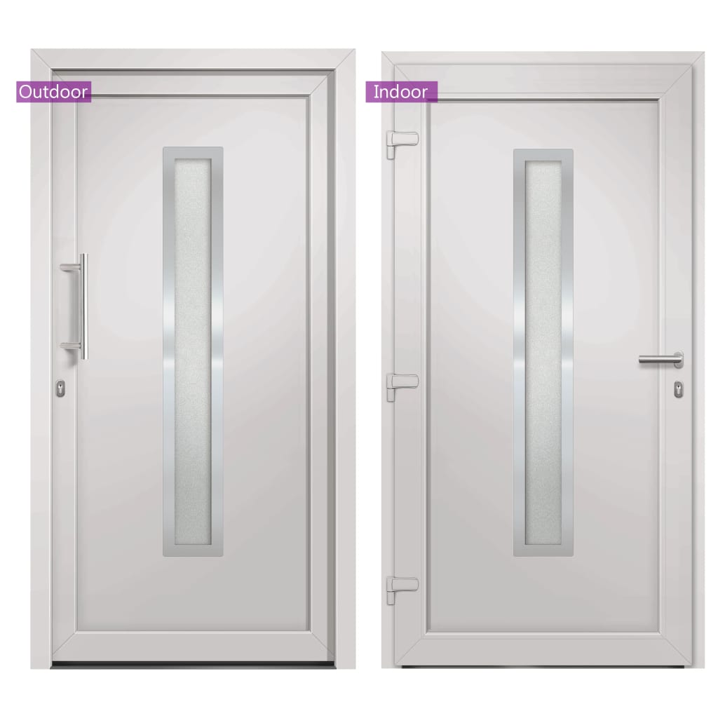 vidaXL Voordeur 108x208 cm wit afbeelding