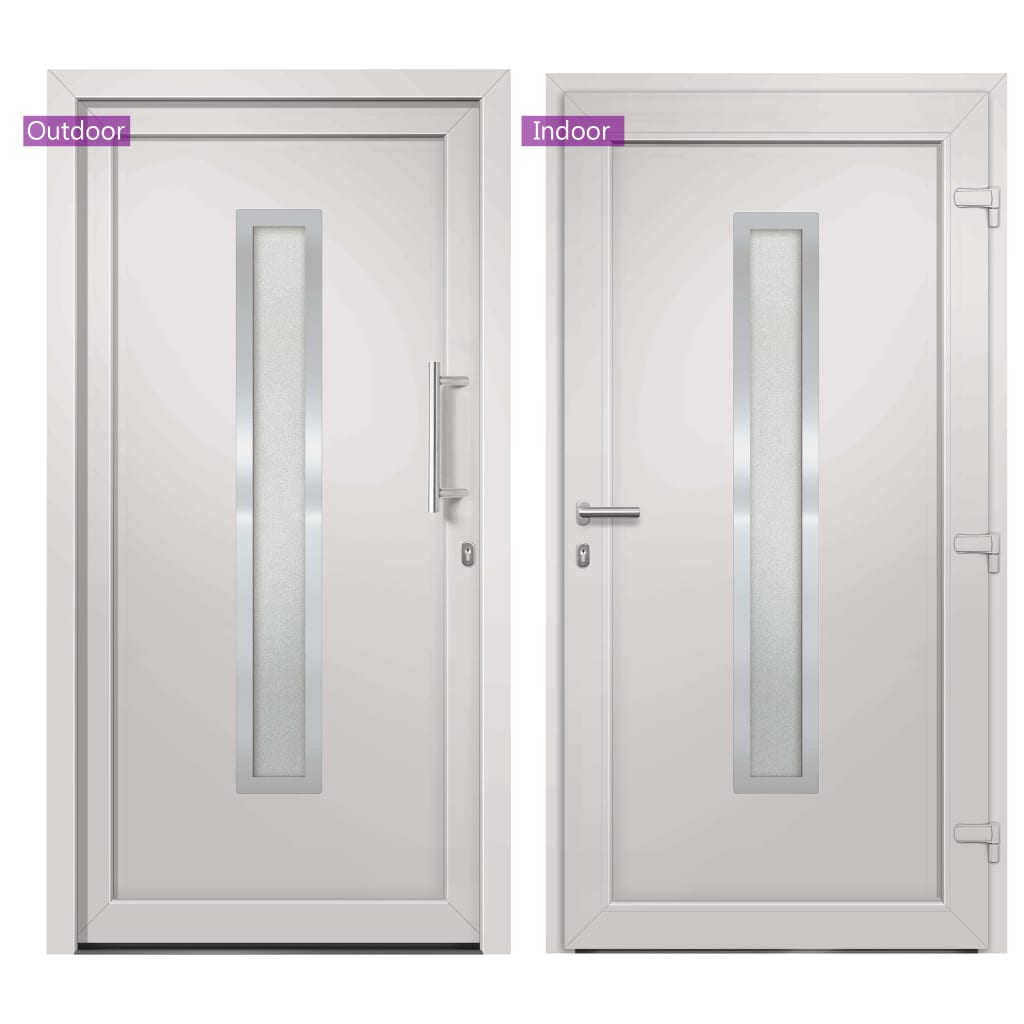 vidaXL Voordeur 88x200 cm wit afbeelding