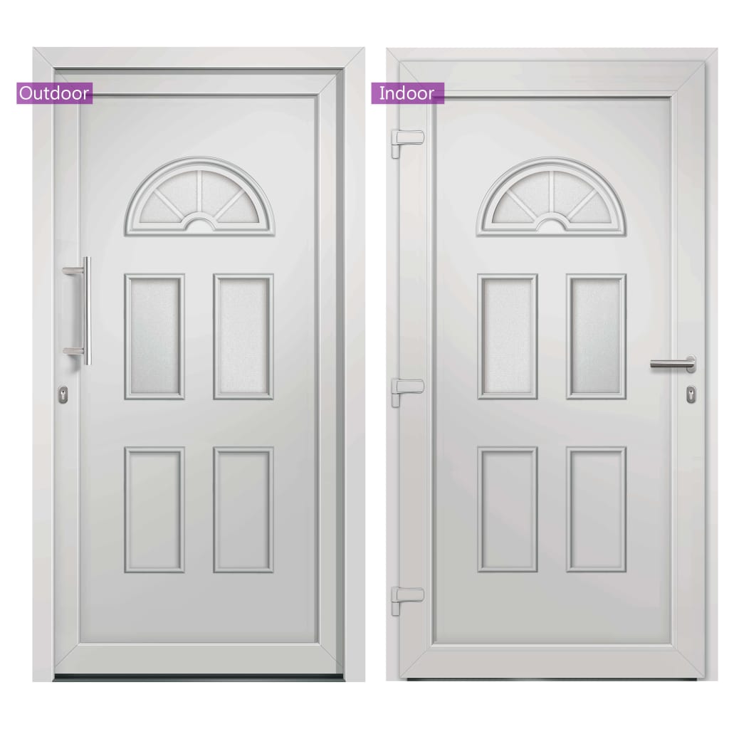 vidaXL Voordeur 88x208 cm wit afbeelding