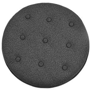 vidaXL Daiktadėžė-taburetė, tamsiai pilkos spalvos, audinys, apskrita