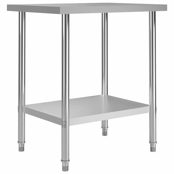 vidaXL k&ouml;&ouml;gi t&ouml;&ouml;laud, 80 x 60 x 85 cm, roostevaba teras