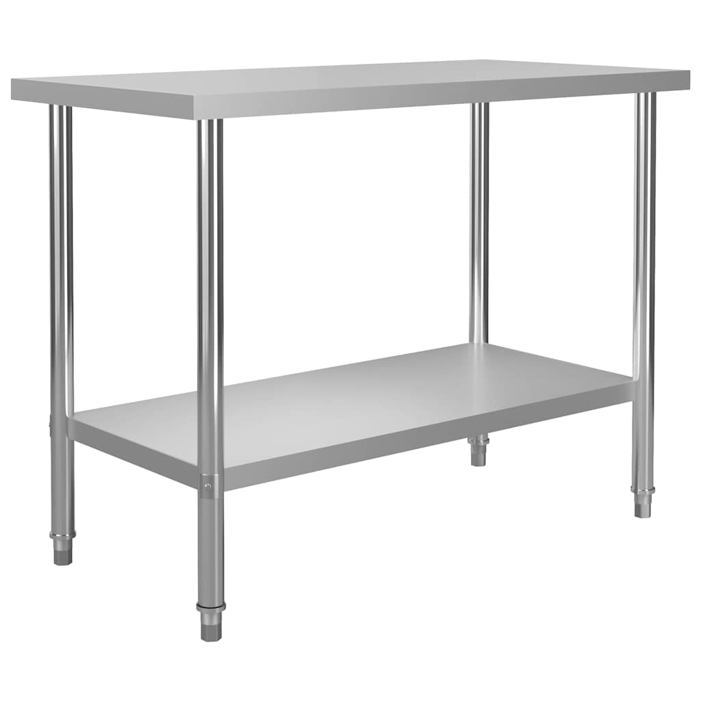 vidaXL Kuchyňský pracovní stůl 120 x 60 x 85 cm nerezová ocel