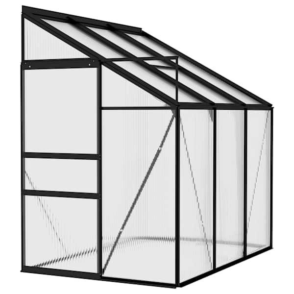 vidaXL kasvuhoone, antratsiithall, alumiiniumist 3,8 m&sup3;
