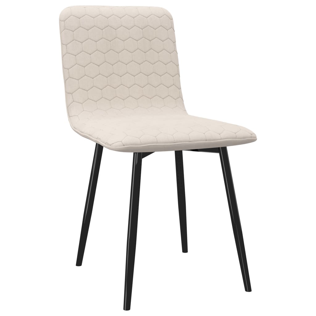 

vidaXL Eetkamerstoelen 6 st stof crème