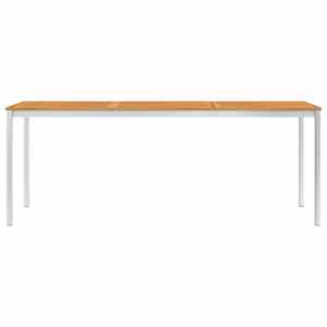 vidaXL Valgomojo stalas, 200x100x75cm, akacijos masyvas ir plienas