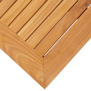 Zahradní odkládací stolek 45x45x38 cm masivní teak a nerez ocel - obrázek 4