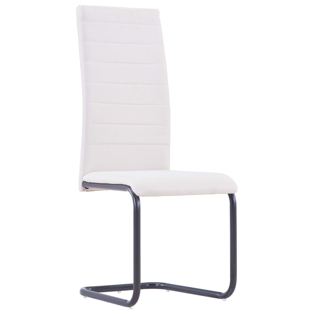 

vidaXL Eetkamerstoelen 6 st stof crème