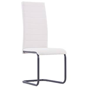 vidaXL Gembinės valgomojo kėdės, 6 vnt., kreminės, audinys