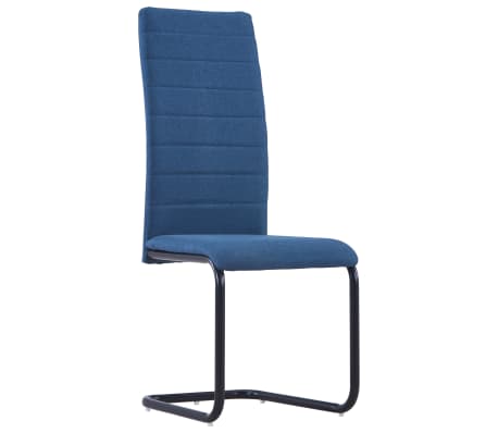 vidaXL Gembinės valgomojo kėdės, 6 vnt., mėlynos, audinys