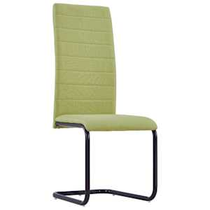 vidaXL Chaises &agrave; manger cantilever lot de 6 vert tissu