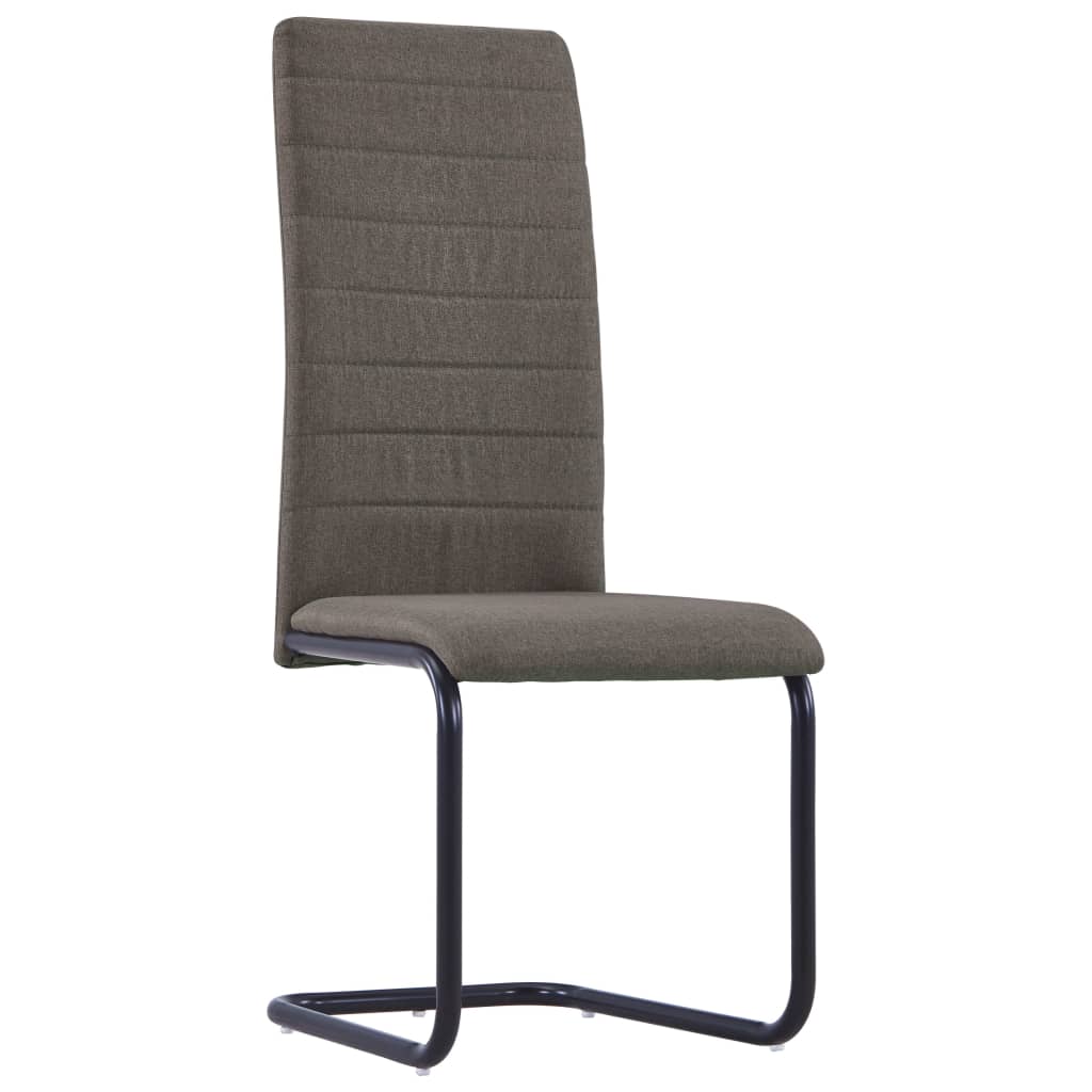 

vidaXL Eetkamerstoelen 6 st stof taupe