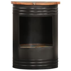 vidaXL Coffee Table Multicolor Solid Reclaimed Wood, Powder-Coated Steel