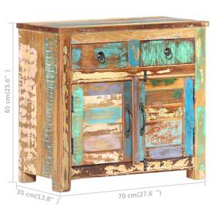 Příborník 70 x 35 x 65 cm masivní recyklované dřevo - obrázek 7