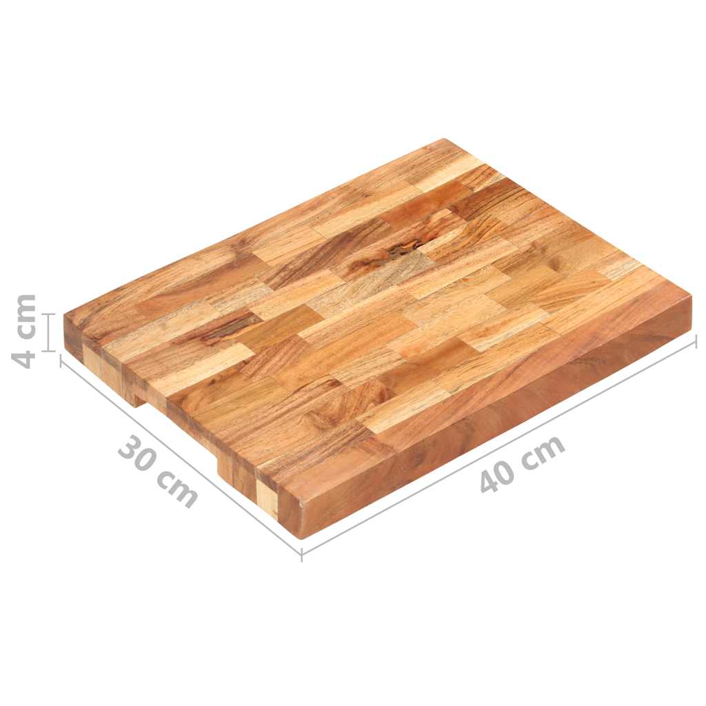 Planche à Découper 40x30x4 Cm Bois D'acacia Massif VidaXL 16 width=274