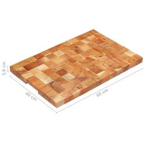 Prkénko na krájení potravin 60 x 40 x 3,8 cm masivní akácie - obrázek 7