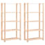  vidaXL 2 db 5-szintes tömör fenyőfa tárolópolc 250 kg 80 x 38 x 170 cm termék 2. képe