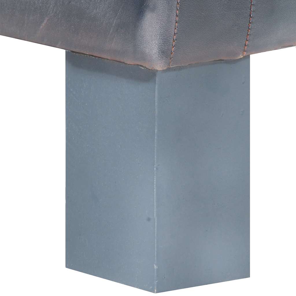 Fauteuil Gris Cuir Véritable VidaXL 17 width=274