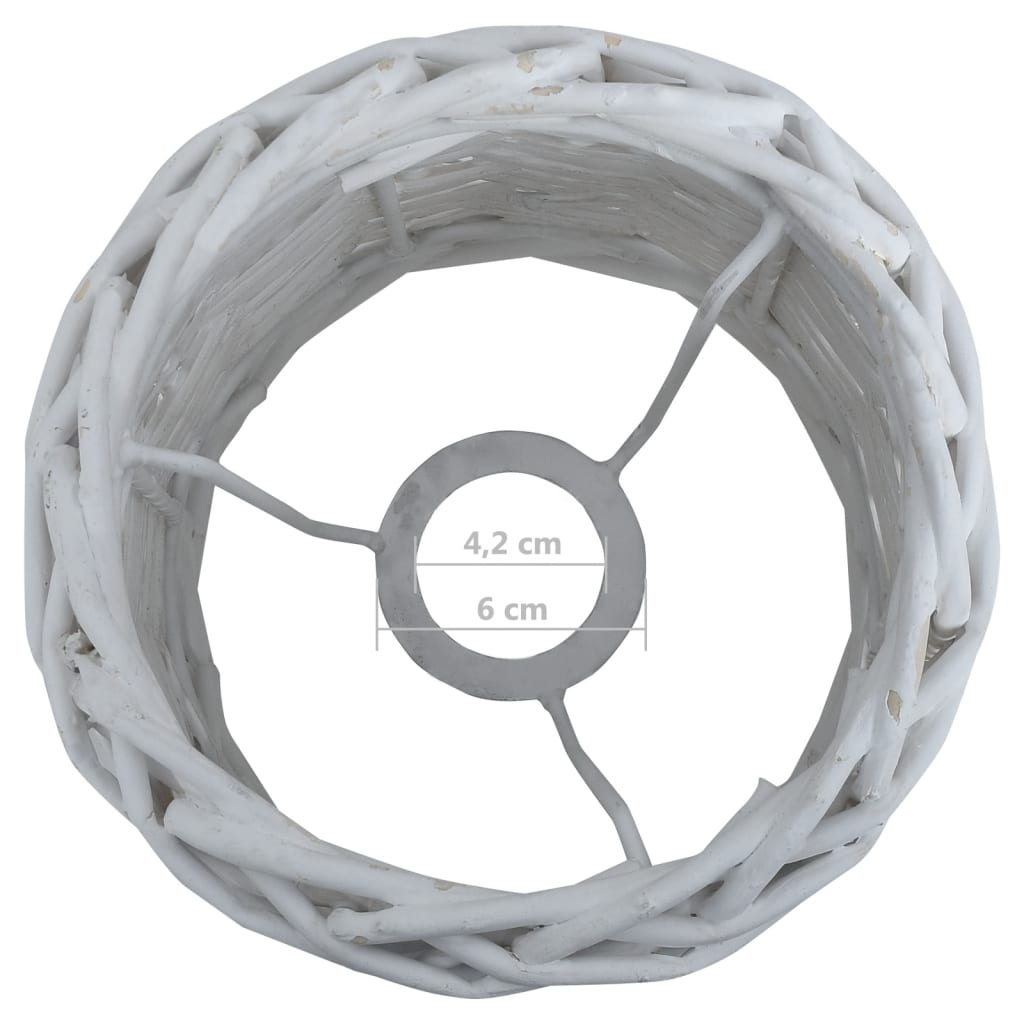 Lampenkap 25x17 cm wicker wit image 6