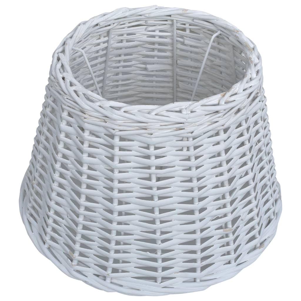 vidaXL Абажур, плетена ракита, 40x26 см, бял