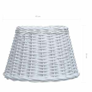Stínidlo na lampu proutěné 45 x 28 cm bílé - obrázek 5