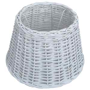 vidaXL Καπέλο Φωτιστικού Λευκό 50 x 30 εκ. από Wicker
