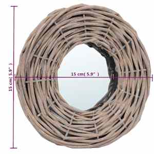 Zrcadla 3 ks 15 cm proutí - obrázek 5