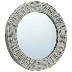 vidaXL Spiegel 50 cm wicker